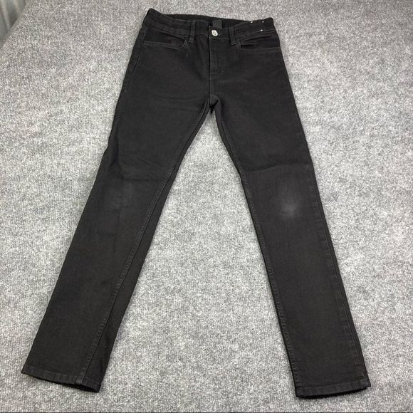 H&M High Rise Jegging Pants black Wash Skinny Stretchy 24x25 - Picture 1 of 11